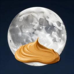 too much crunchy peanut butter on the moon
