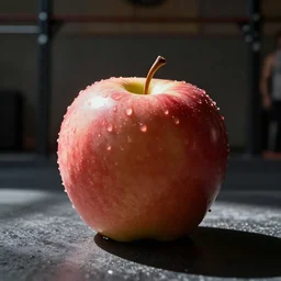 an apple doing CrossFit