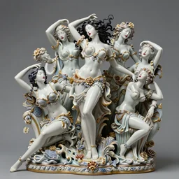 high intricate porcelain baroque gorgeous woman full body staying in a sensual pose very white skin dark hair flowing red lips, full body, 8 k, hyperrealistic hyperdetailed maria panfilova, andrea savchenko, mike kime, ludovic plouffe, qi sheng luo, oliver cook, trending on artstation