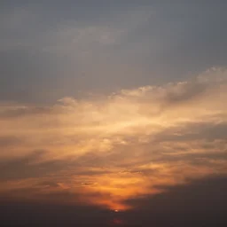 sunset with clouds
