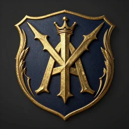 The sigil of the mafia, coat of arms on artstation with intricate greebles