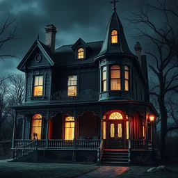 spooky victorian haunted house