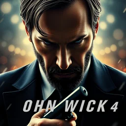 dramatic movie poster joe biden as john wick 4, cinematic, close - up, detailed