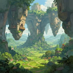 lush green landscape giant cave villages castles buildings inverted upsidedown mountain range hanging from the sky fantasy surreal good composition artstation illustration sharp focus sunlit vista painted by ruan jia raymond swanland lawrence alma tadema zdzislaw beksinski norman rockwell tom lovell alex malveda greg staples