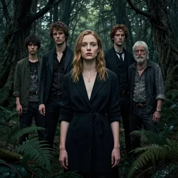 eleanor tomlinson in the dark forest. andreas achenbach, artgerm, mikko lagerstedt, zack snyder, tokujin yoshioka