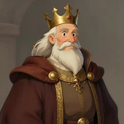 portrait of a medieval old king, artstation, cartoon, elegant, highly detailed, digital painting, concept art, smooth, sharp focus, illustration, art by don bluth, ghibli, michel ocelot, jean giraud, atey ghailan, tom whalen