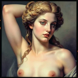 medium close - up shot, lomography solo portrait of a seductive and powerful aphrodite, detailed intricate illustration, detailed illustration, hd, 4 k, digital art, overdetailed art, by greg rutkowski, by loish, complementing colors, trending on artstation, deviantart, not jane
