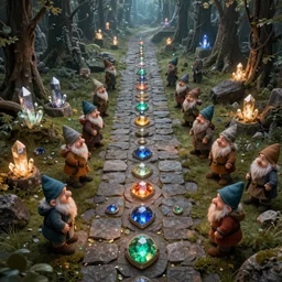 dwarf pioneers have discovered an ancient path of the great empire of the ancient dwarves, illuminated by crystals and paved with gems