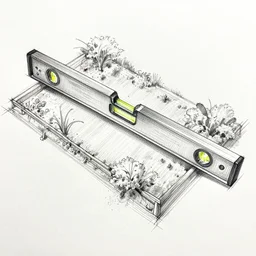 level design sketch, hand drawn, bird's eye view
