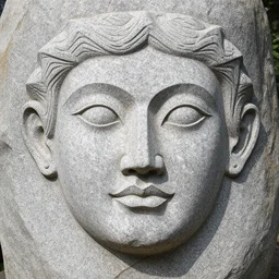 face of a fractal - carved granite