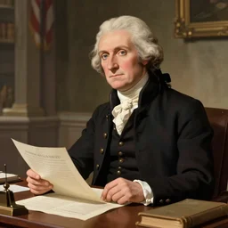 thomas jefferson signing the declaration of independence, by kawacy, trending on pixiv, anime