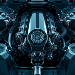 a computer generated image of a car engine, a computer rendering by benoit b. mandelbrot, pixabay contest winner, generative art, fractalism, ray tracing, photoillustration n 4