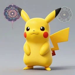 Pikachu cyborg, art deco design, by Mandy Jurgens and Warhol, Ernst Haeckel, James Jean, artstation, concept art