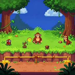 x - file adventure game monkey island pixel art