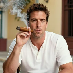 Mark Cuban the Cuban in Cuba smoking a Cuban cigar