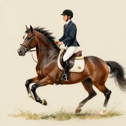 a horse riding a horse, art