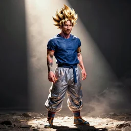 Lionel Messi as legendary super Saiyan