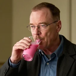 walter white drinks pink sauce