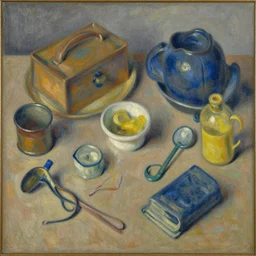 impressionist painting of an assortment of random objects