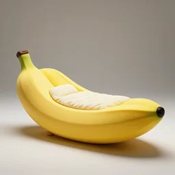 banana shaped bed, furniture design, studio lighting
