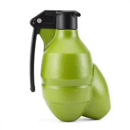 an 8k HD product photo of a lime airsoft grenade
