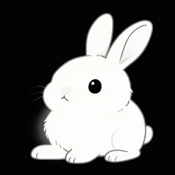 black - and - white line art illustration of a playful rabbit in a tangled thicket, smoking a cigarette, with smoke rising from the cigarette, whimsical masterpiece