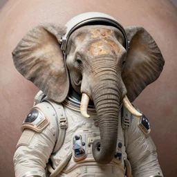 portrait of elephant, spacesuit, real life skin, intricate, elegant, highly detailed, artstation, concept art, smooth, sharp focus, art by artgerm and greg rutkowski and alphonse mucha