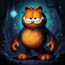 eldritch horror celestial garfield monster illustration by rojom