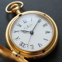 a macro photo of a golden pocket watch