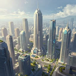futuristic city, by loish trending on artstation deviantart