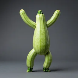 dancing humanoid zucchini