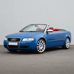Denim Blue Audi A4 B6 Avant Convertible (2002),  red interior, soft top, created by Barclay Shaw