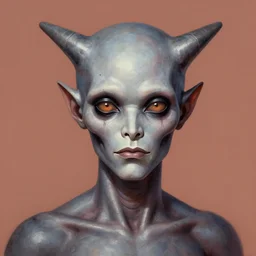 portrait of Metaluna Mutant from This Island Earth (1955), highly detailed, centered, solid color background, digital painting, artstation, concept art, smooth, sharp focus, illustration, Basil Gogos, Joseph Christian Leyendecker, Les Edwards, Ed Repka, WLOP, Artgerm