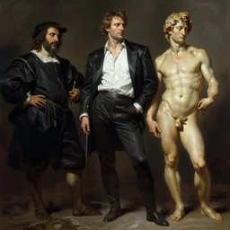 Kirk Van Houten, by Frank Frazetta, by Rembrandt, by Michelangelo, digital painting, masterpiece