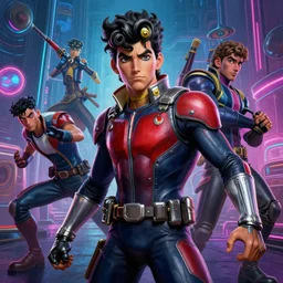 realistic portrait beautiful detailed 3 d painting of cinematic movie scene of ant - man and the stand from jojo. action sequence, created by gustave dore and raffaelo sanzi, high detailed, smooth draw, synthwave neon retrofuturism, intricate, realistic proportions, dramatic lighting, trending on artstation.