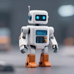 robot toy macro  digital illustration long exposure