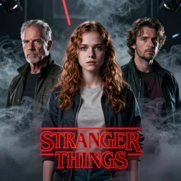Adult Sophia Lillis in Stranger Things, cyberpunk, surrounded by smoke, award-winning art, hyperrealistic, by Sam Spratt, by Vlad Rodriguez, trending on Artstation, dark, dramatic, cinematic, realistic studio lighting, raytracing, 4k, professional, canon