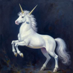 a beautiful painting of the last unicorn, ray traced lighting by gerald brom and greg rutkowski