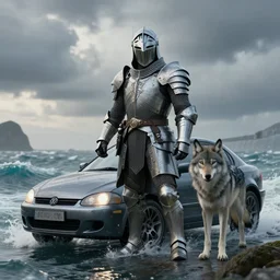 ocean car knight wolf