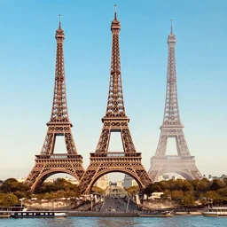 The city of paris but with 2 Eiffel Tower's instead of 1, HD