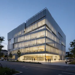 the international university of artificial intelligence, designed by toyo ito and bjarke ingels, award winning, cinematic lighting