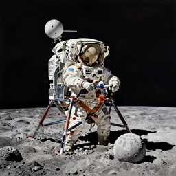 the first landing on the moon, painted by rembrand