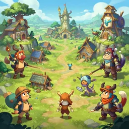 photo cartoon illustration comic manga painting of village environement : 6 fantasy environement, digital painting, volumetric lighting by feng zhu, 3 d alejandro alvarez alena aenami artworks in 4 k beeple, by thomas kinkade hearstone league of legends dofus overwatch