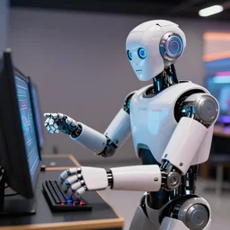 a picture of a humanoid robot playing atari 2 6 0 0