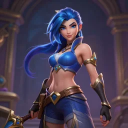 still of pretty Irelia (League of Legends) in KDA More music video. 3d render, octane render, game art, realistic, highly detailed, trending on artstation, 4k, trending on artstation, pixar, cgsociety, unreal engine 5, redshift render, trending on artstation, blender, behance, cg