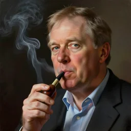 portrait of mark mcgowan smoking a bong, political cartoon
