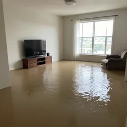interior shot of an apartment flooded with water, craigslist photo