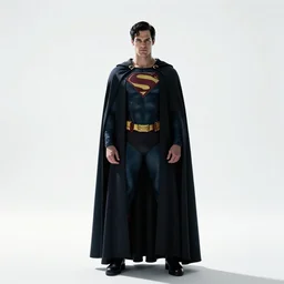 mysterious superhero in cape, cinematic studio photo, full body, standing, isolated on a pure white background, centered, whole figure in frame, sharp focus, studio lighting