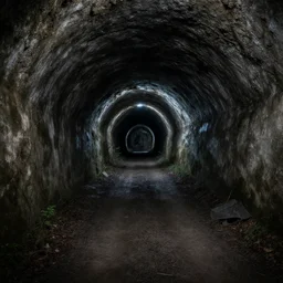 photo of a creepy tunnel