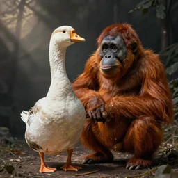 goose in shape orangutan